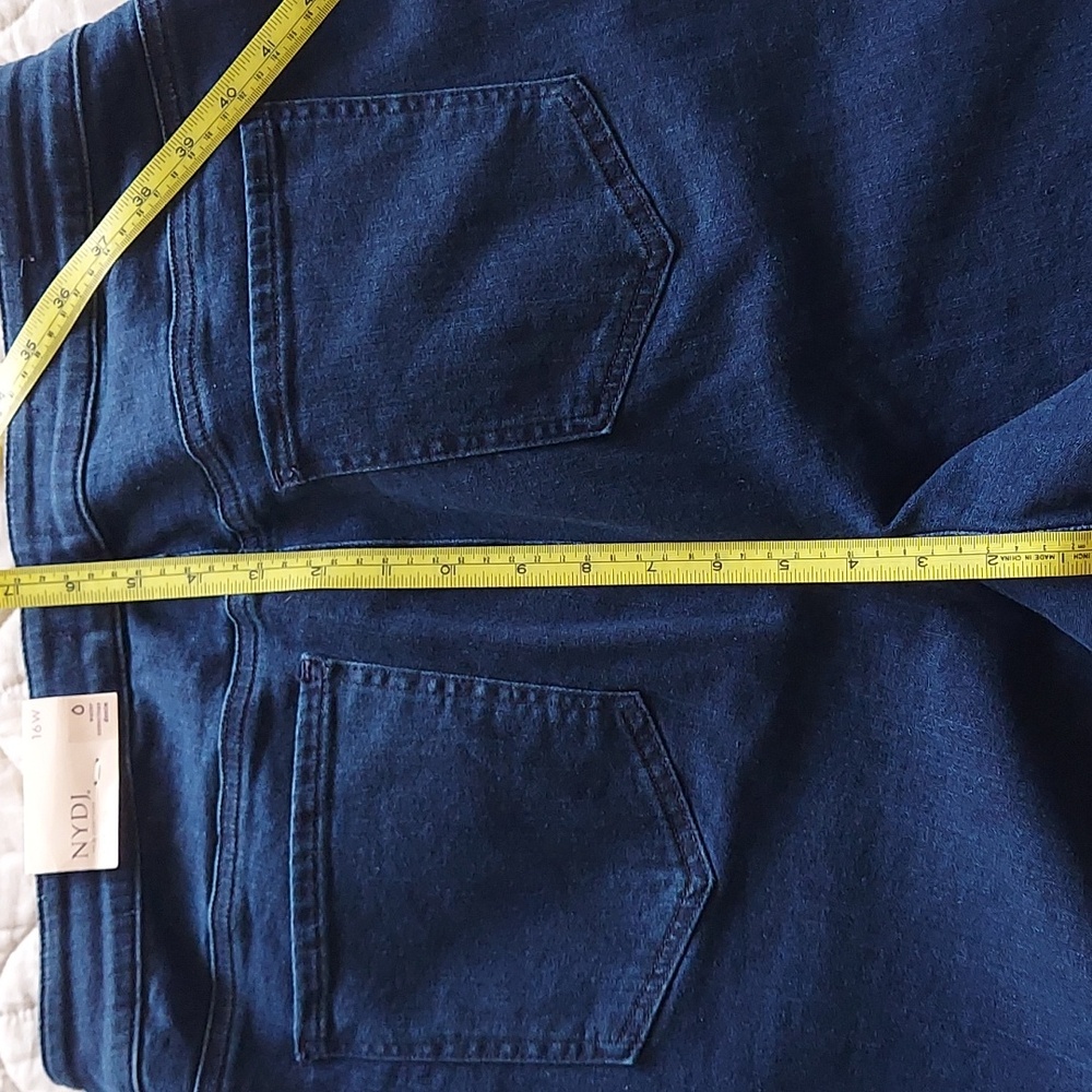 🚨SALE🚨 NYDJ Women's Dark Blue Teresa Wide Leg Jeans NWT - Picture 8 of 16